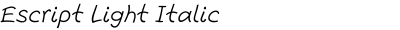 Escript Light Italic